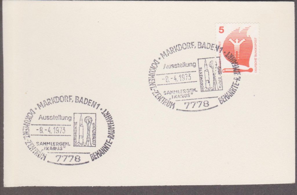 Германия 1973 ЦЕНТР КОСМИЧЕСКАЯ ДОКУМЕНТАЦИЯ КОСМОНАВТИКА ПОЛЁТЫ КОСМОС ОСВОЕНИЕ ДОСТИЖЕНИЯ ПК СГ - фото фото фото 0