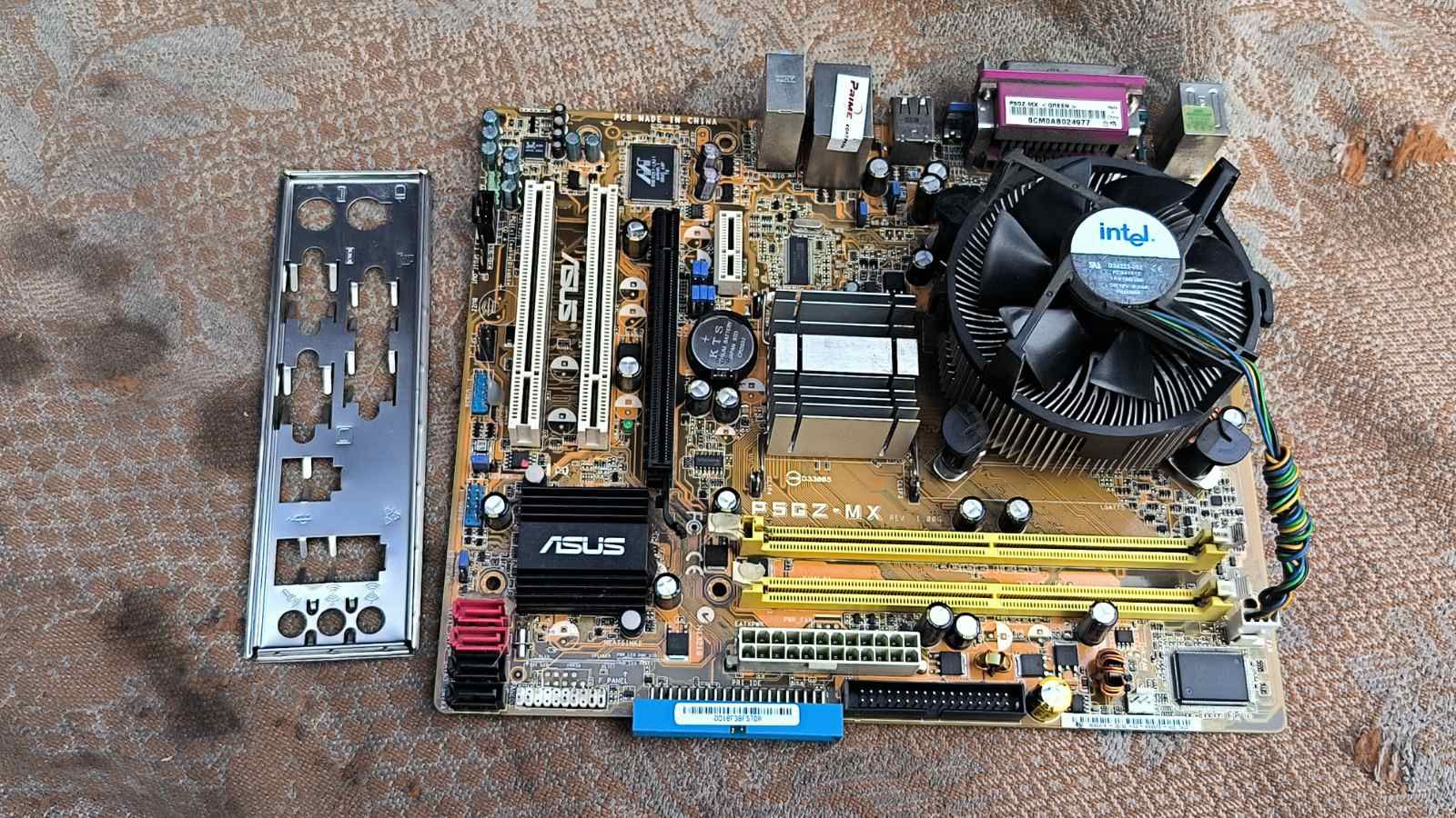 Комплект материнка ASUS P5GZ-MX, процессор   (Pentium двоядерний), кулер. - фото фото фото 0