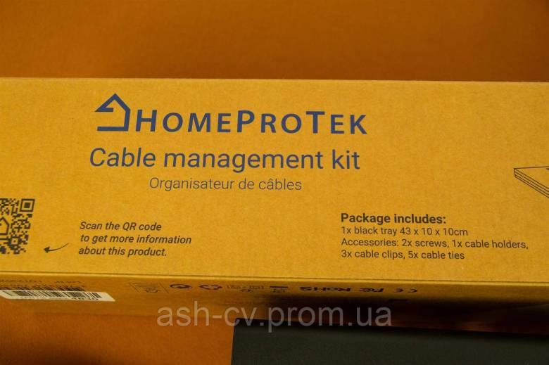 Металевий, органайзер для кабелю, на столі, HomeProTek, Cable, Management, Kit - фото фото фото 4