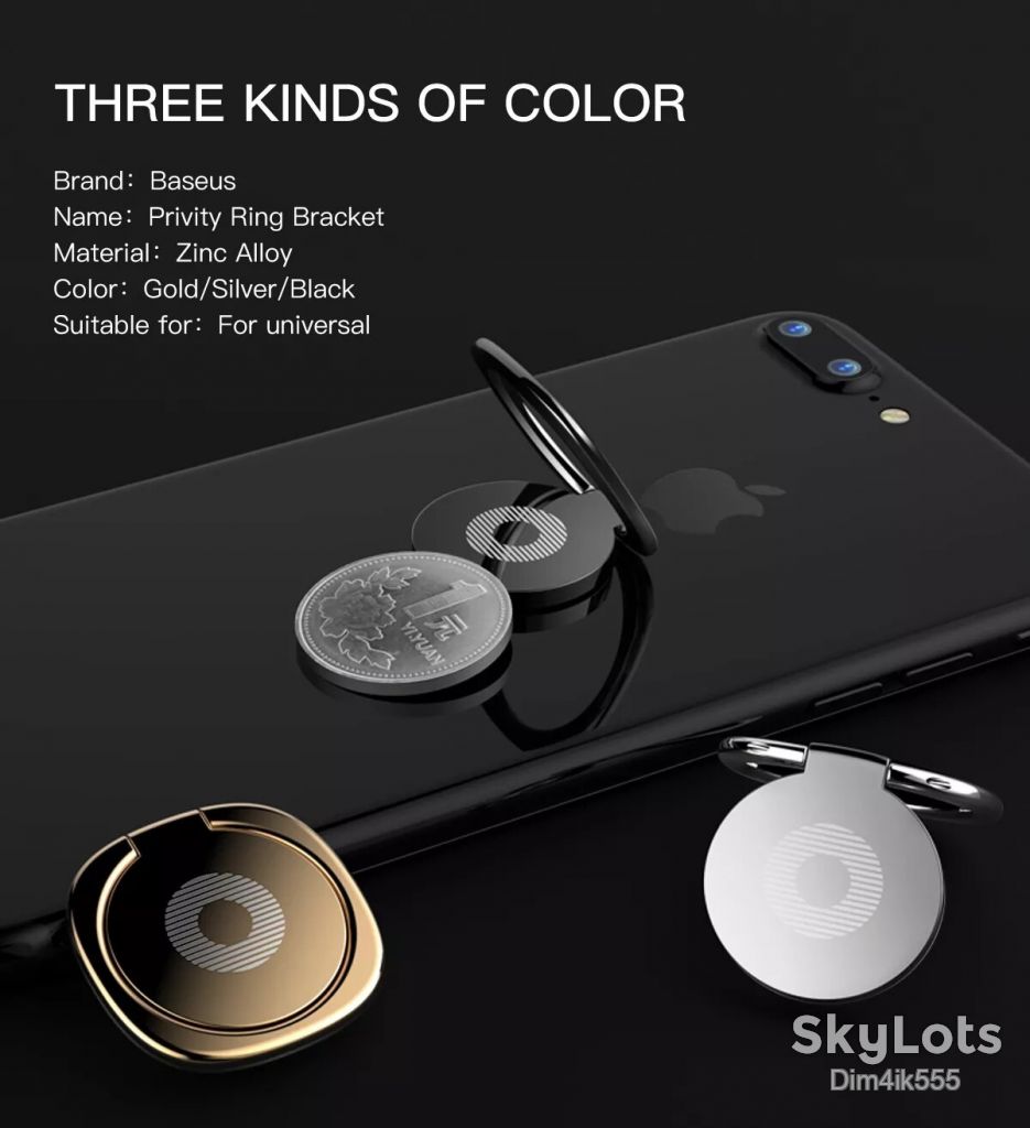 Кольцо-держатель Baseus для смартфона Black - фото фото фото 12