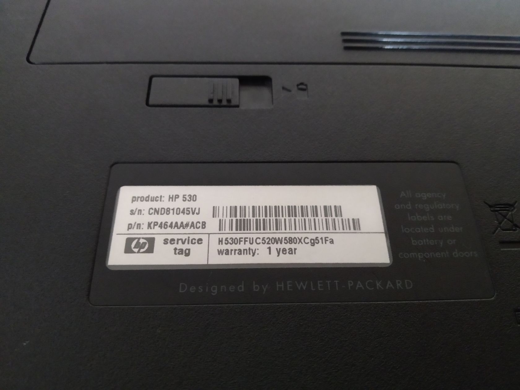 Старый ноутбук HP 530 - фото фото фото 4