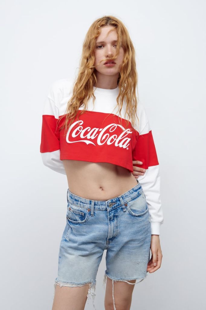 Укороченная футболка Zara. - фото фото фото 2