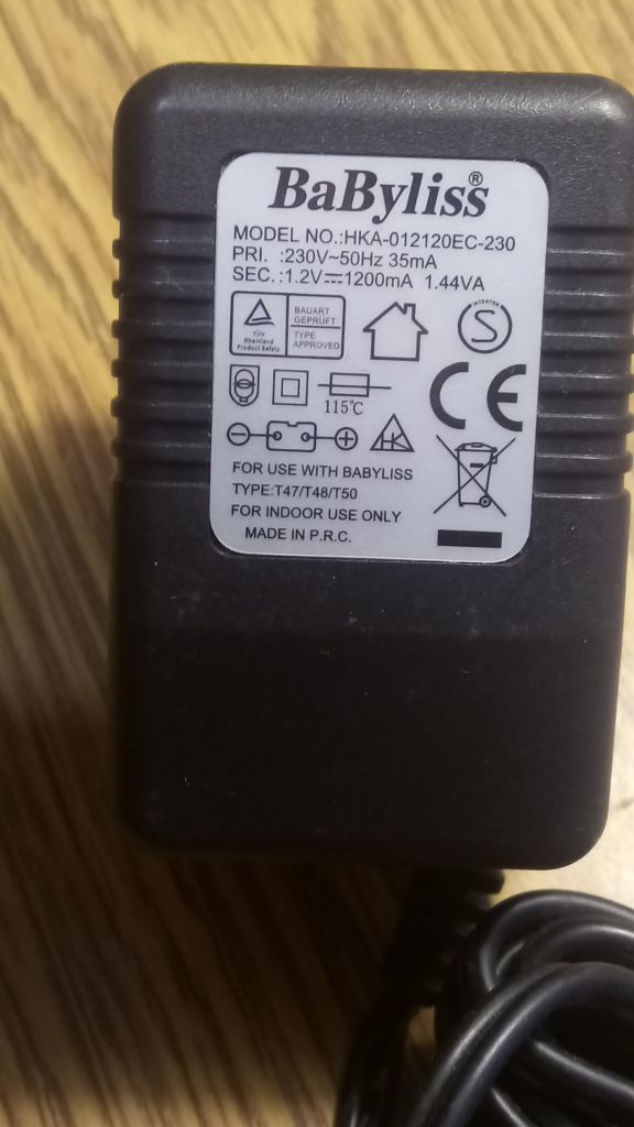 ЗАРЯДКА ДЛЯ BABYLISS 1.2V 1.2A  99 ГРИВЕН - фото фото фото 1