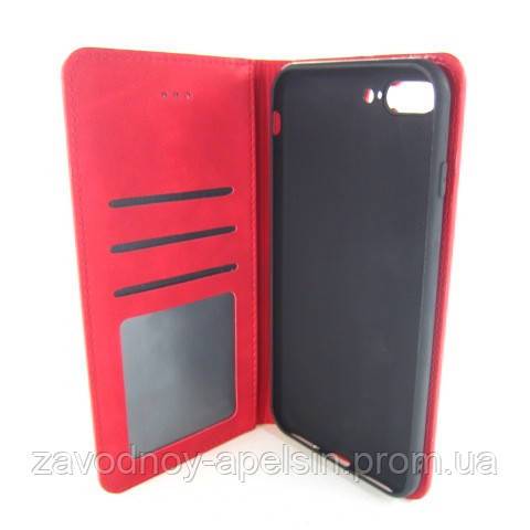 Чехол книжка iPhone 7 8 plus Premium Case (красный) - фото фото фото 2
