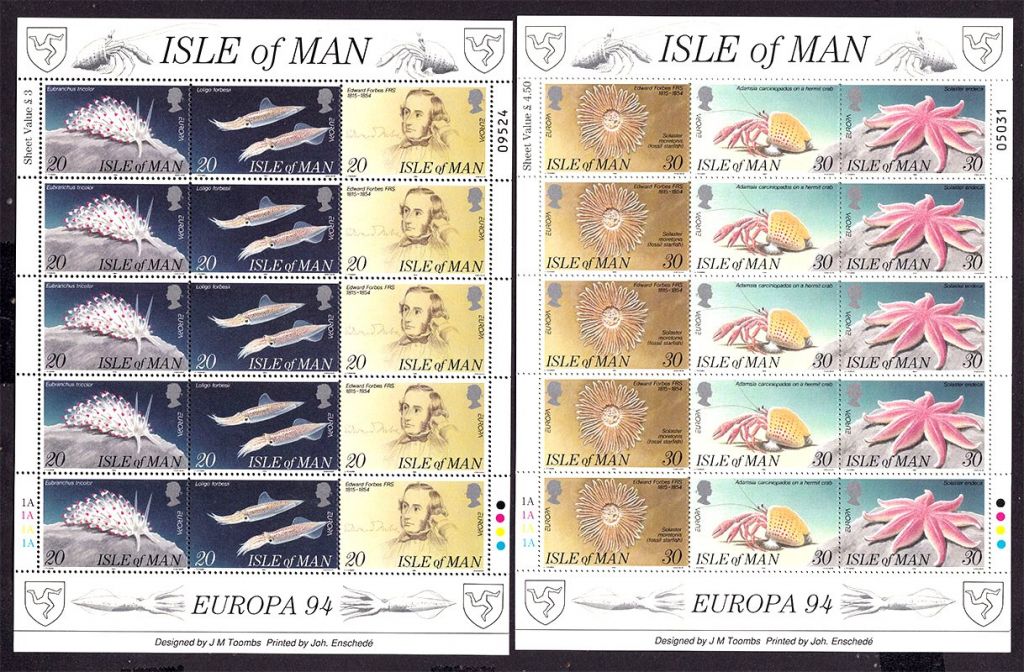 Фауна Мэн / Man  1994 г  MNH - м/листы - фото фото фото 0