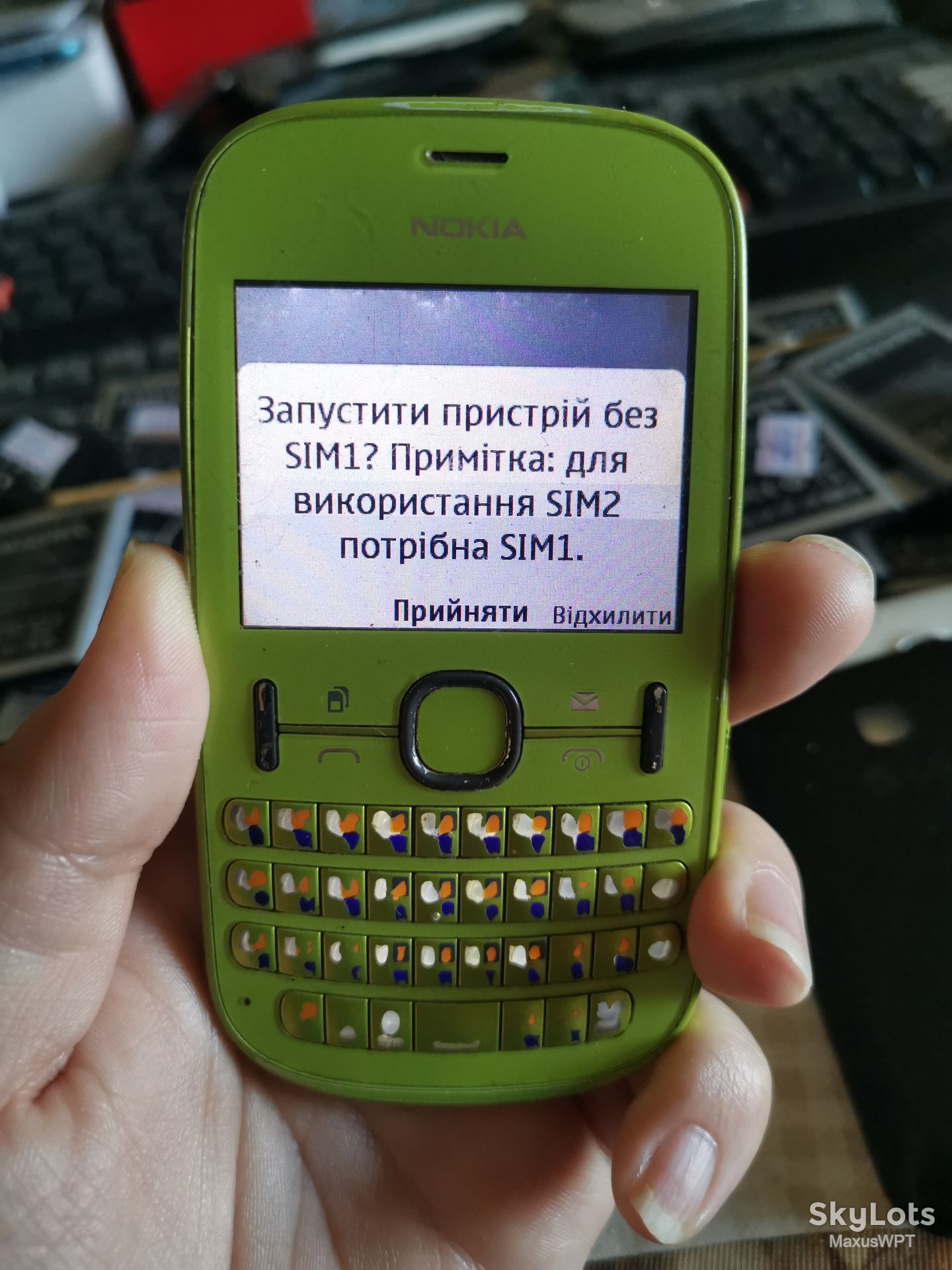 #1957 sklad Nokia Asha 200 green - фото фото фото 2