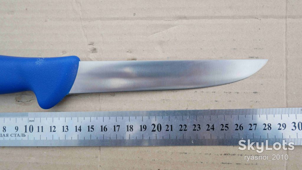 Plys TZHS901 D5, Plastic blue, 40Cr13 Satin, Kitchen Knife, Fixed - фото фото фото 3