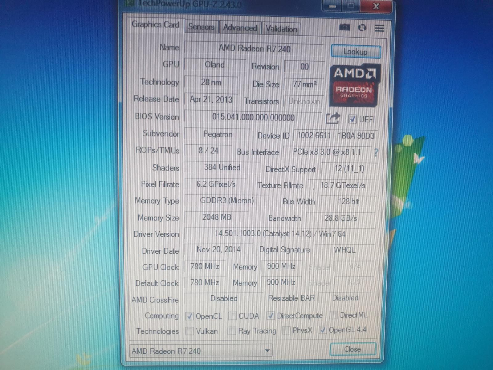 Відеокарта AMD ATI Radeon R7 240 - 2048 Mb 128 Bit - фото фото фото 1