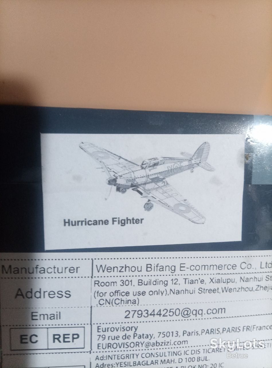 Металевий 3D Конструктор Винищувач «Харрікейн» Hurricane Fighter   (20071) - фото фото фото 2
