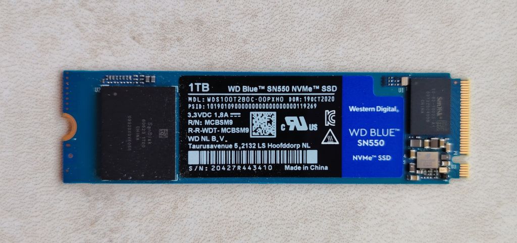Внутрішній накопичувач SSD диск M.2 2280 NVME WDC SN550  (WDS100T2B0C-00PXH0) 1000,2 GB - фото фото фото 0