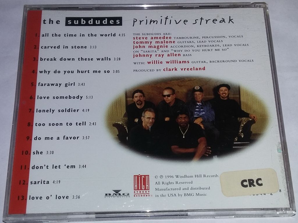 THE SUBDUDES Primitive Streak  CD US - фото фото фото 1