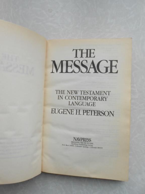 The Message Bible Eugene Peterson    New Testament - фото фото фото 1