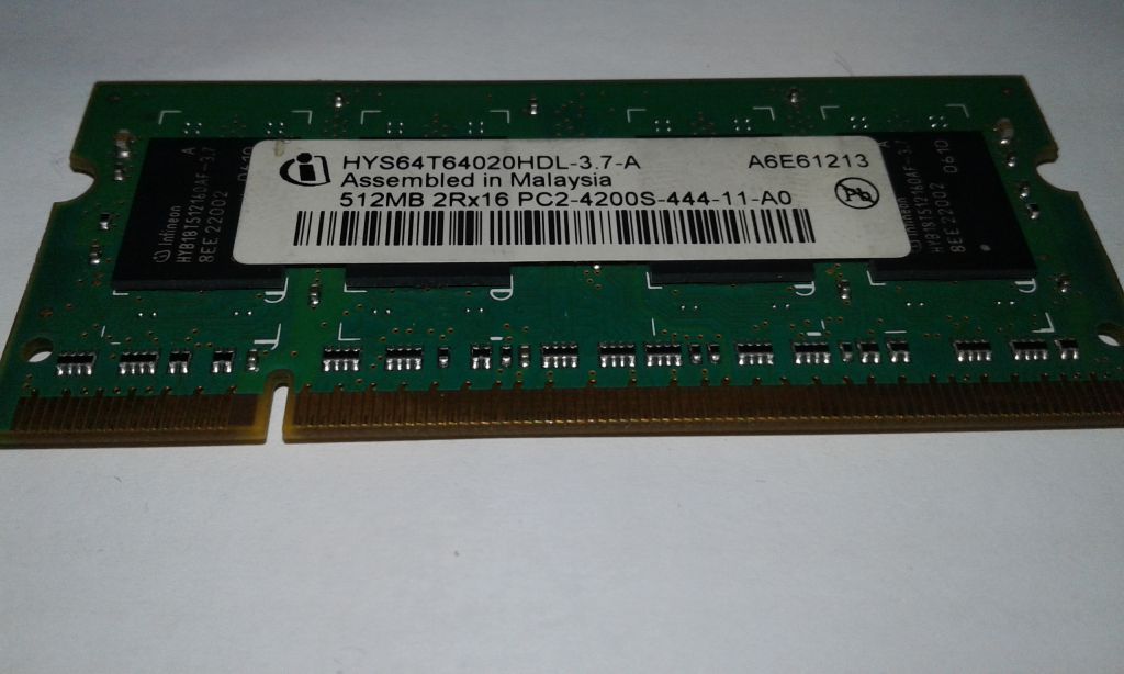 Модуль памяти SODIMM Infineon 512mb HYS64T64020HDL-3.7-A DDR2 RAM 533MHz - фото фото фото 0