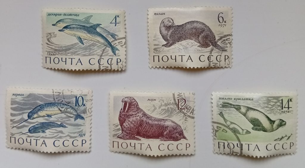 СССР 1971 Морская фауна, гашеные - фото фото фото 0