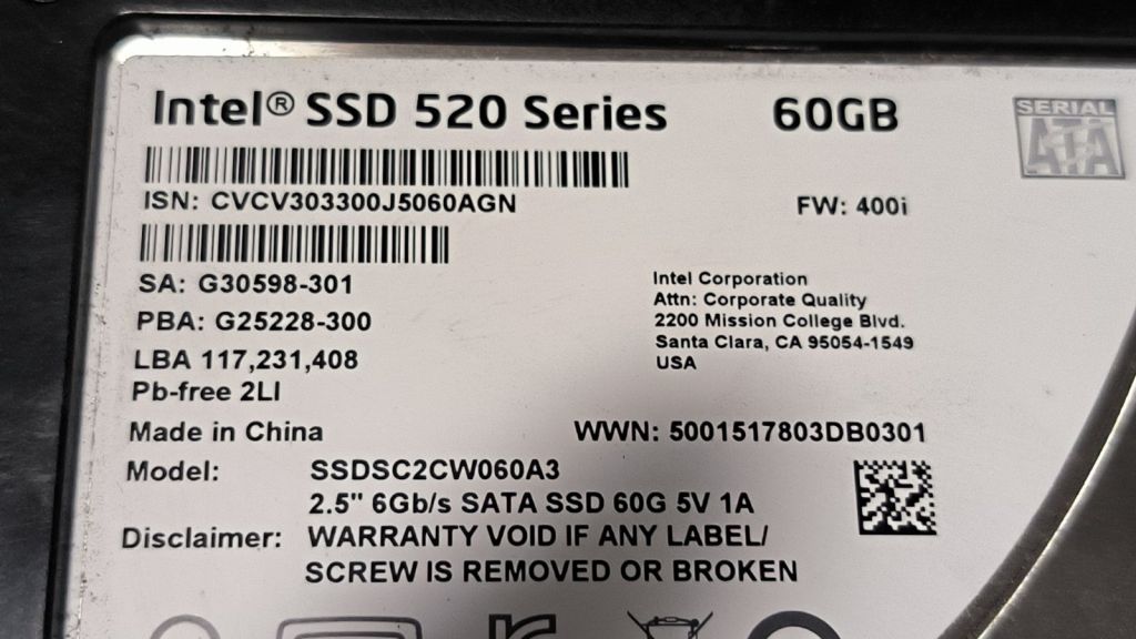 Диск SSD Intel SSD 520 Series SSDSC2CW060A3 60GB №24 - фото фото фото 2