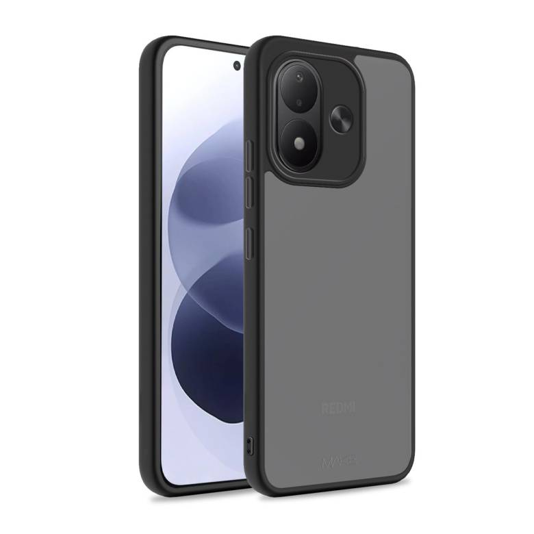 Xiaomi Redmi Note 17 Чехол матовый TPU+PC (черный) - фото фото фото 0