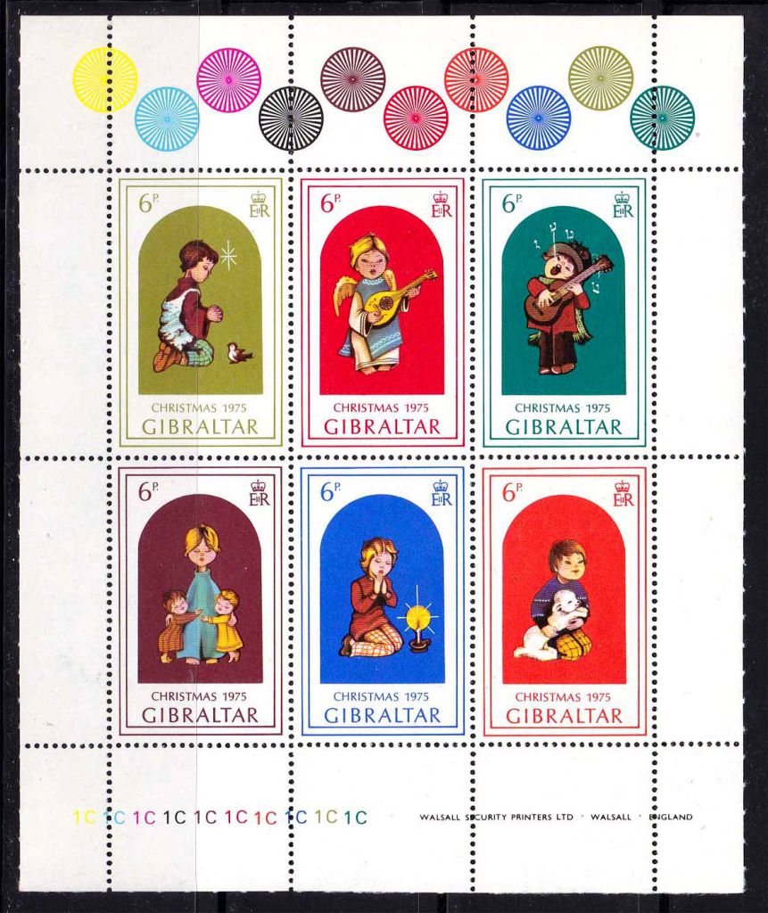 ZM  Гибралтар  1975 г MNH  - Рождество - к/б - - фото фото фото 0