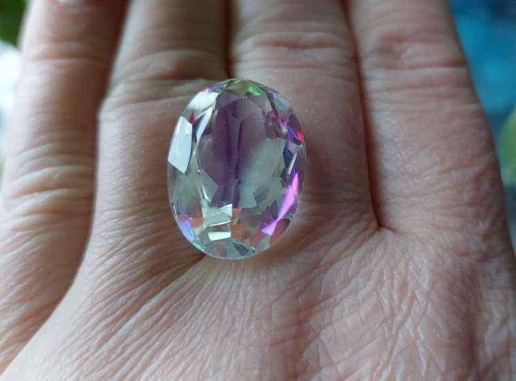 Радужный кварц   23.45 Ct Сертификат - фото фото фото 3