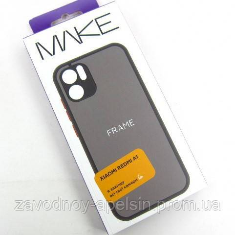 Xiaomi Redmi A1 A2 Чехол матовый Frame Case (черный) - фото фото фото 1