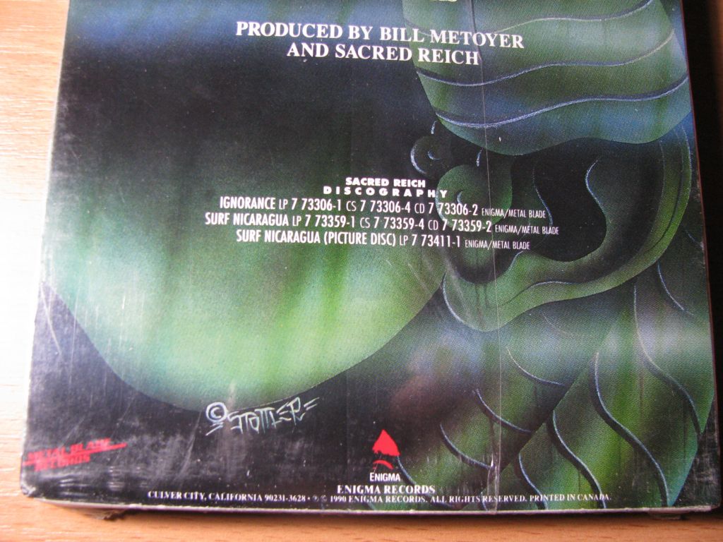 SACRED REICH - The American Way   (1990 Enigma 1st press,LONG BOX,USA) sealed - фото фото фото 3