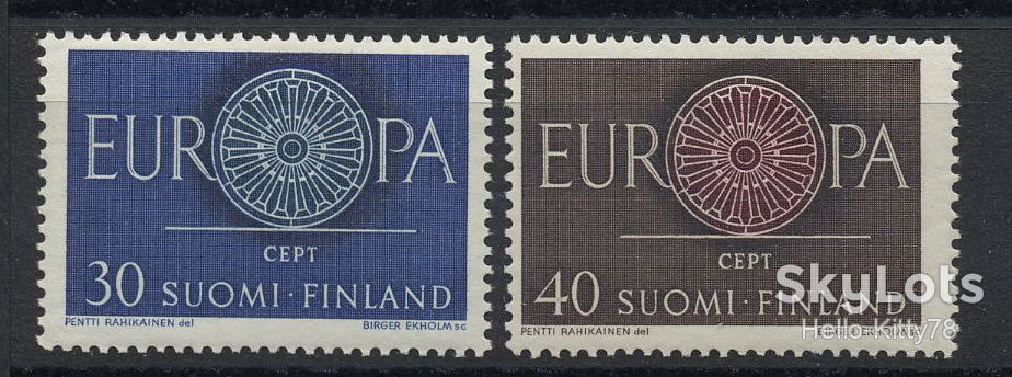 Финляндия 1960 Европа СЕРТ Mi 525-526 MNH - фото фото фото 0