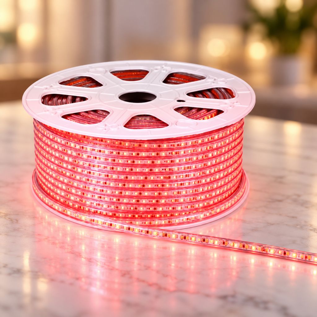 Світлодіодна гірлянда-дюралайт Rope-Lights / LED-стрічка SMD5050-R 100 м Червоний - фото фото фото 3