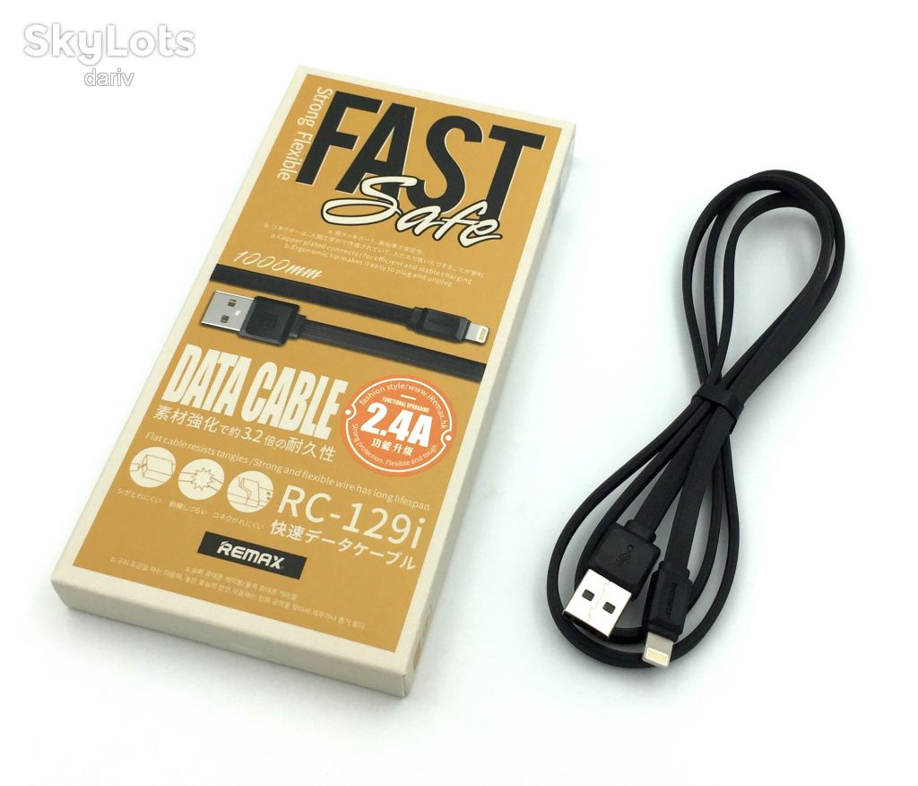 Дата кабель Remax RC-129i Fast Pro Data Cable Lightning Black - фото фото фото 0