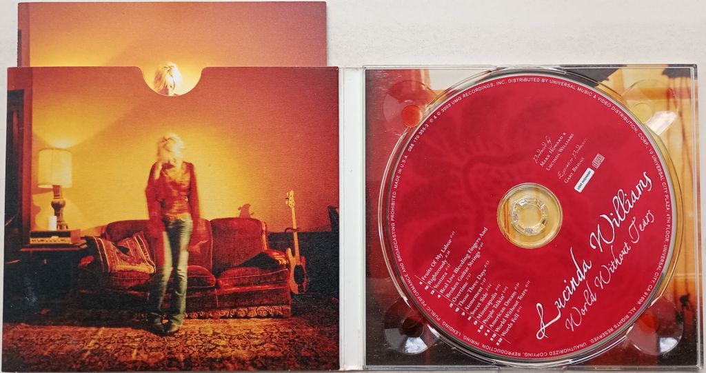 LUCINDA WILLIAMS World Without Tears  CD US - фото фото фото 1