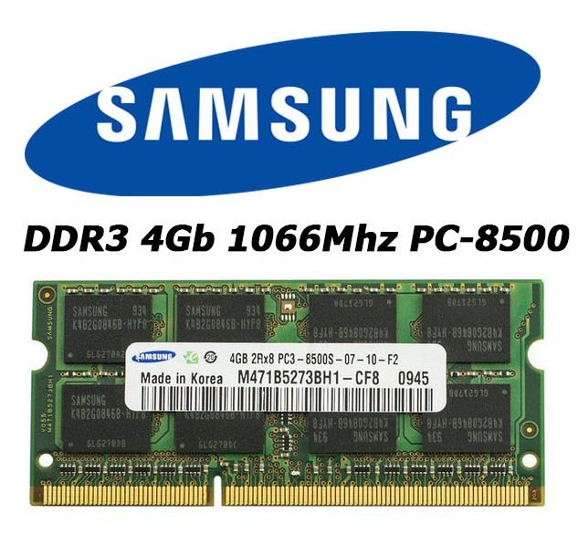 DDR3 4Gb Samsung SODIMM DDR3 1066 4096MB PC3-8500       (M471B5273CH0-CF8) Новые. - фото фото фото 0
