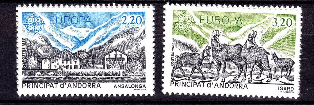 Фауна .  Андорра 1986 г ** - серия - фото фото фото 0
