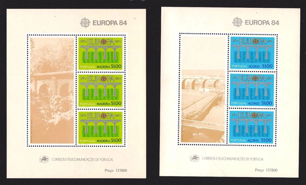 ZM Португалия 1984 г  MNH - 2 блока - - фото фото фото 0