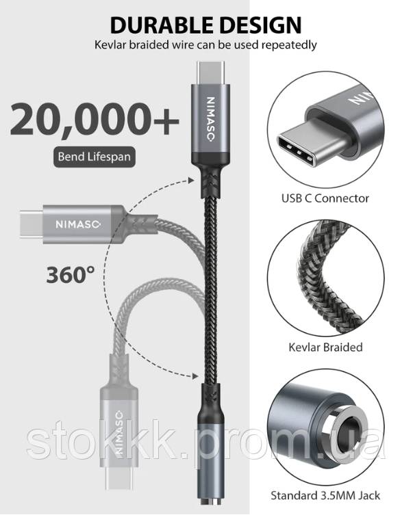 Адаптер для наушников NIMASO USB C на 3,5 мм - фото фото фото 1