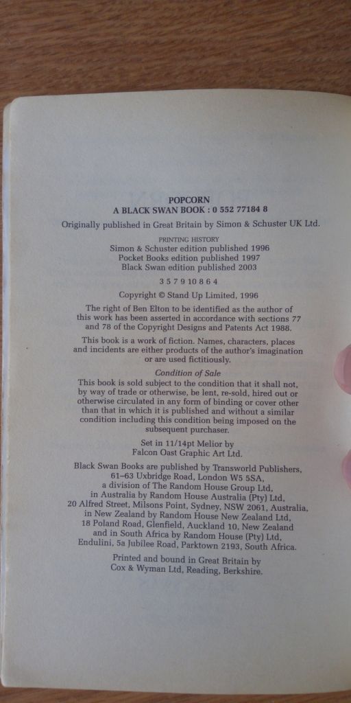 Popcorn Ben Elton English на Английском книга - фото фото фото 3