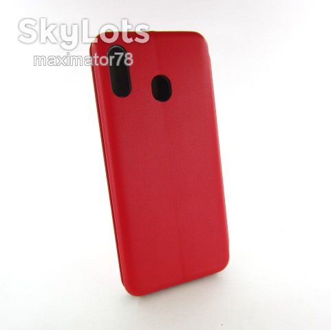 КОЖАНЫЙ ЧЕХОЛ КНИЖКА Samsung M20 M205 ASPOR red - фото фото фото 1