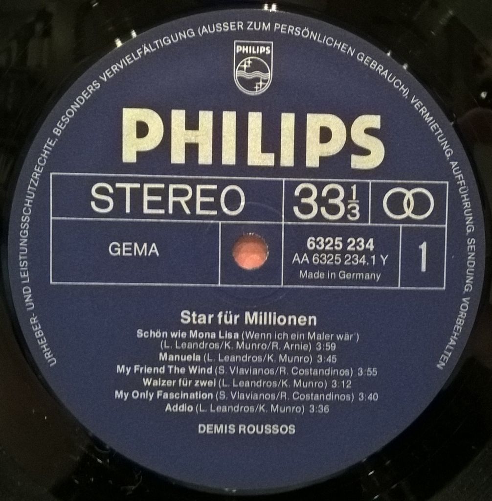 Demis Roussos - Star For Millions 1973-75.   (LP). 12. Vinyl. Пластинка. Germany - фото фото фото 5