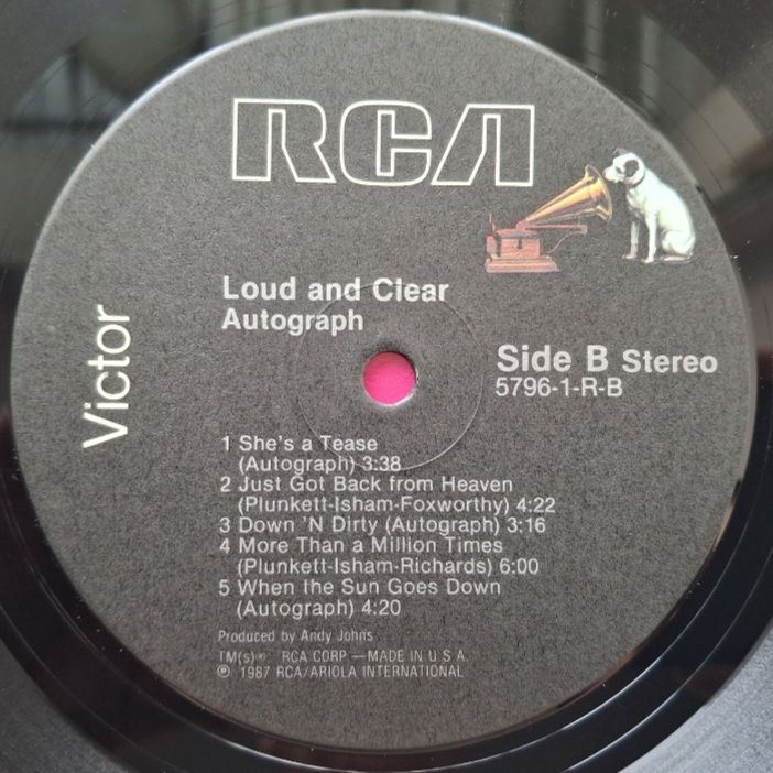 Autograph - Loud And Clear - 1987.  (LP). 12. Vinyl. Пластинка. USA. - фото фото фото 5