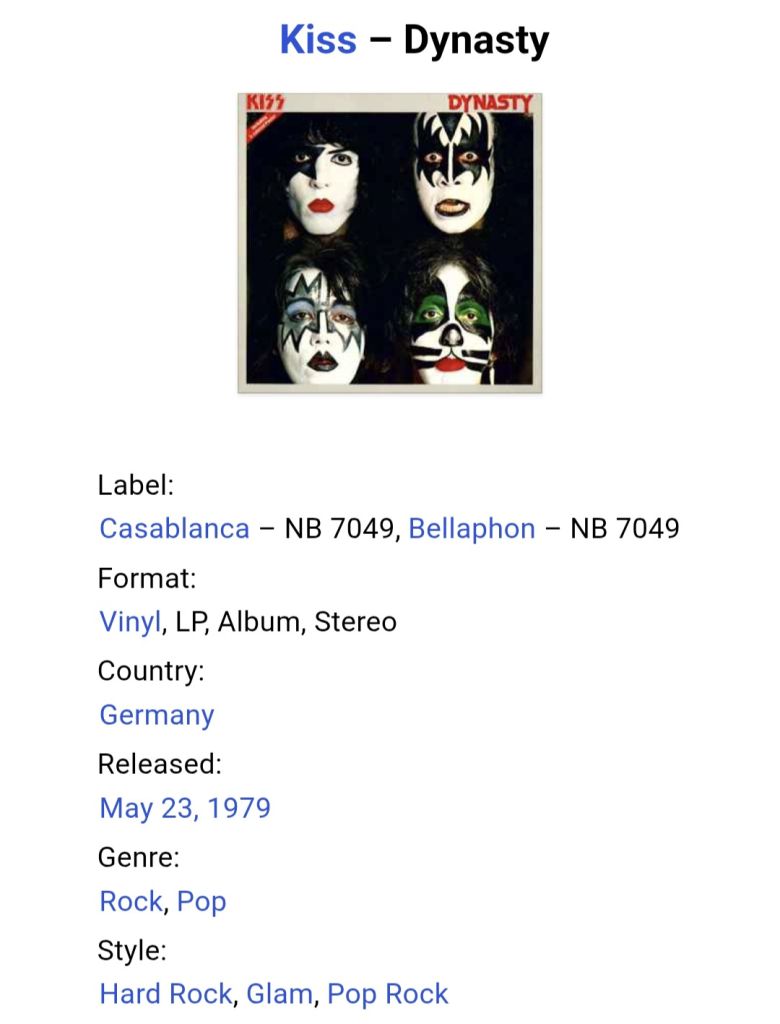 Kiss - Dynasty - 1979.  (LP). 12. Vinyl. Пластинка. Germany. - фото фото фото 6
