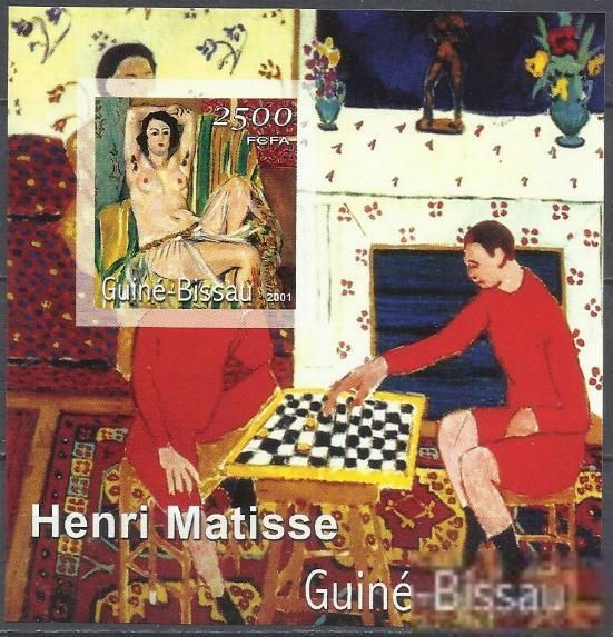 Гвинея-Бисау 2001 живопись Матисс шахматы бл.В - фото фото фото 0