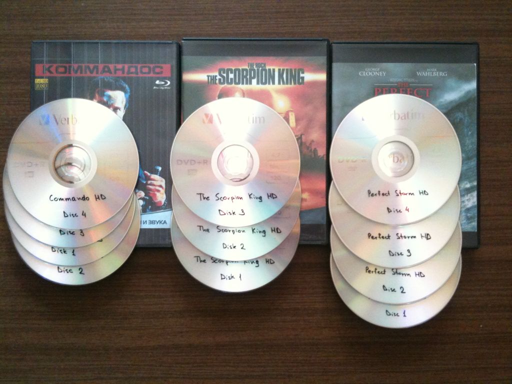 Комплект самописных DVD-R с фильмами в HD качестве - фото фото фото 0