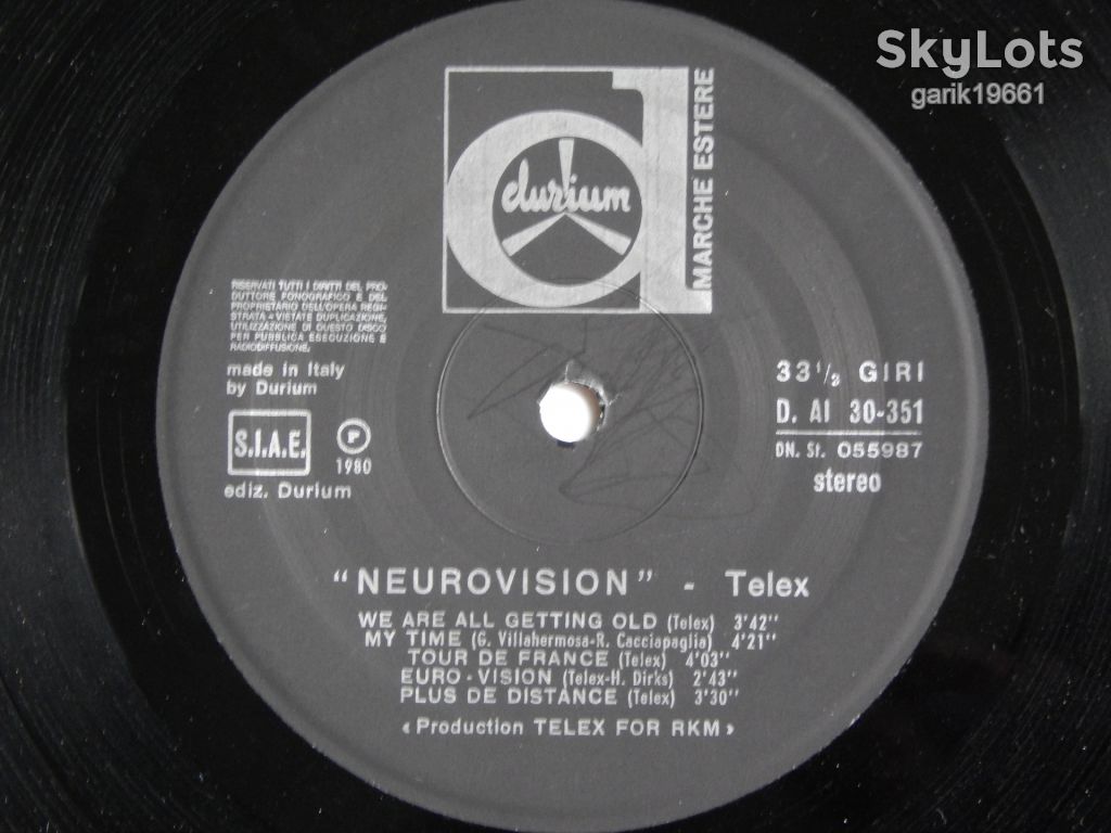 Telex - Neurovision  (Durium – DAI 30351, Italy) NM-/NM- - фото фото фото 1