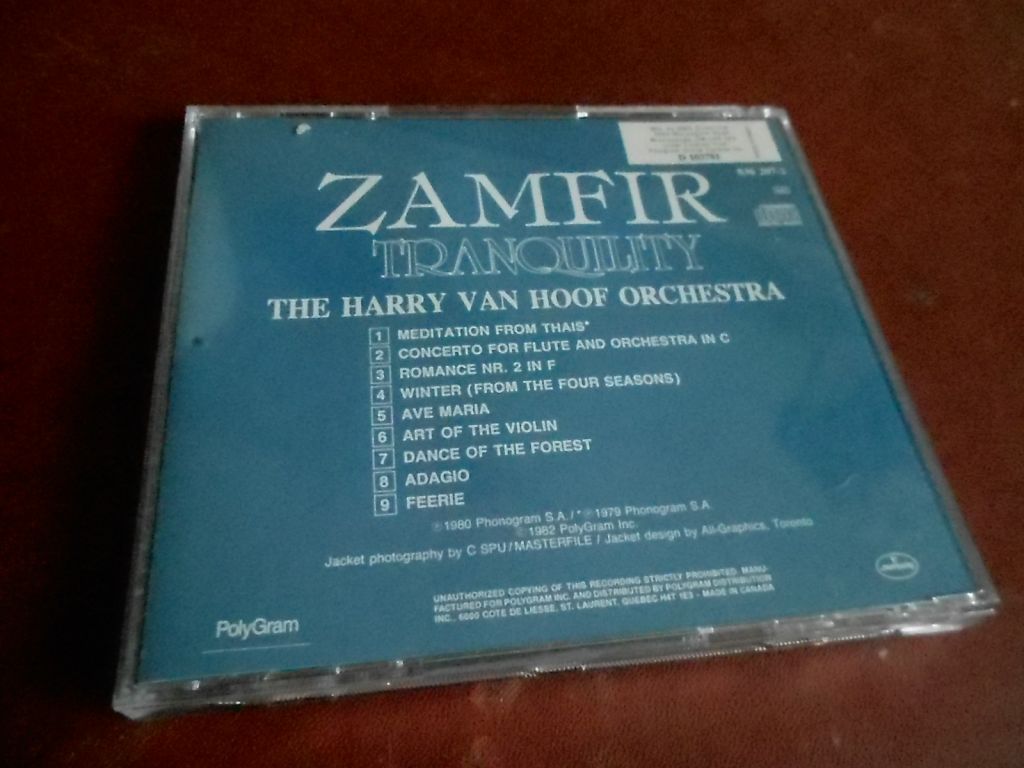 Zamfir Tranquility CD фирменный б/у - фото фото фото 1