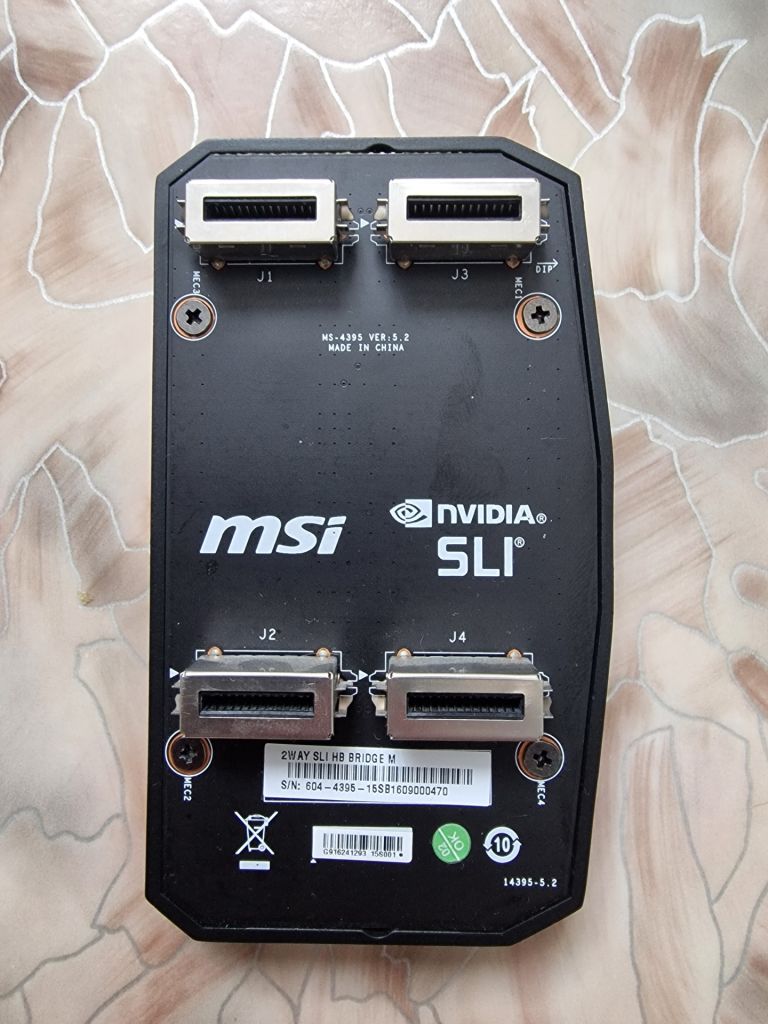 Nvidia SLI мост с подсветкой MSI - фото фото фото 1