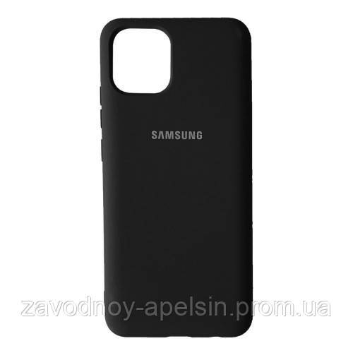 Samsung A03 A035 Чехол силиконовый Silicone Cover (черный) - фото фото фото 0