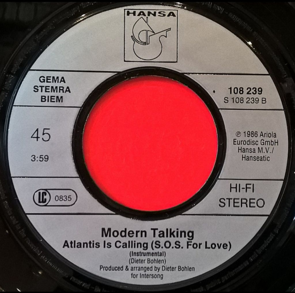 Modern Talking - Atlantis Is Calling - 1986.  (EP). 7. Vinyl. Пластинка. Germany. - фото фото фото 3