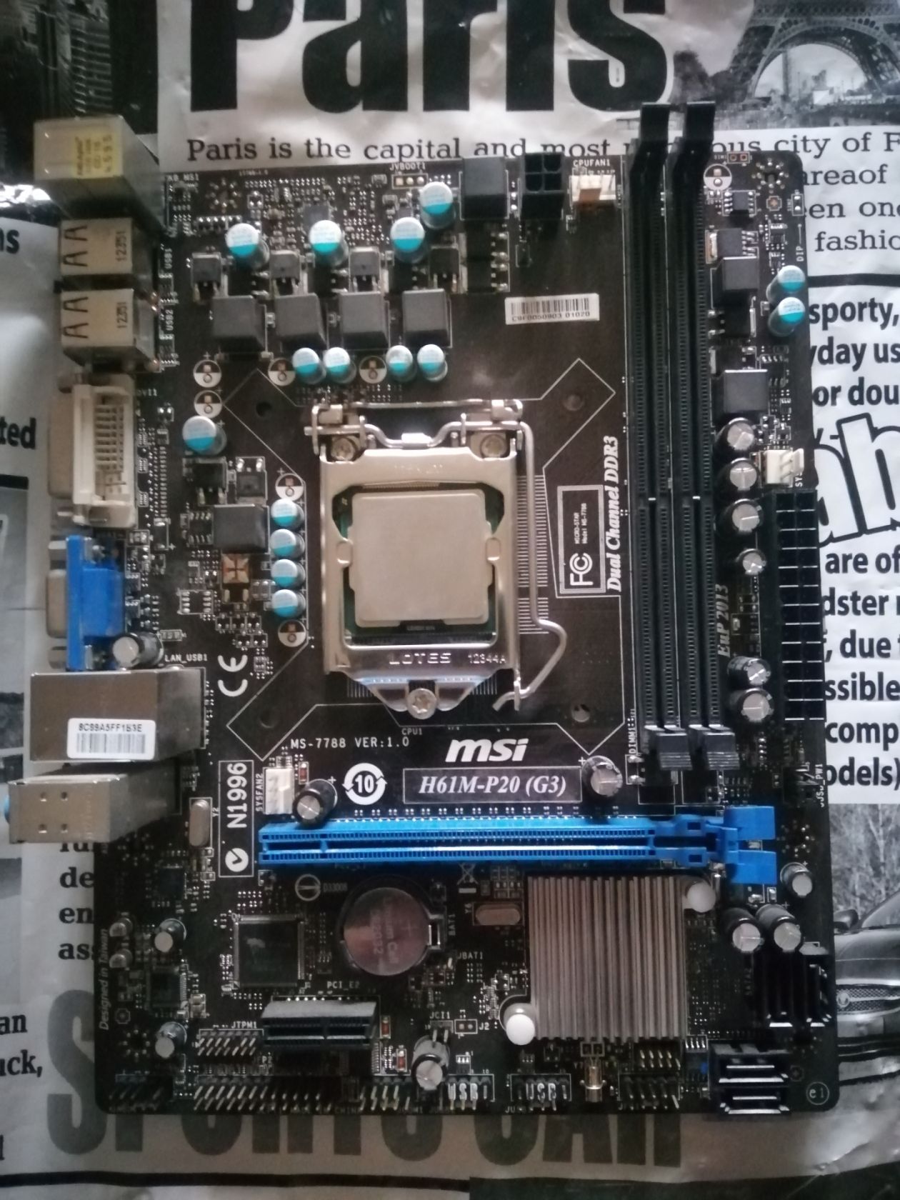 MSI H16M-P20S/G3  (MS-7788) + Core i3-2100 3,1GHz - фото фото фото 0