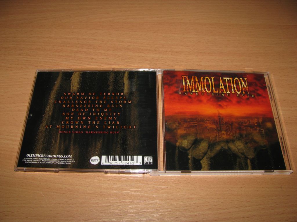 IMMOLATION - Harnessing Ruin  (2005 Olympic LIMITED 2CD,1st press,USA) - фото фото фото 0
