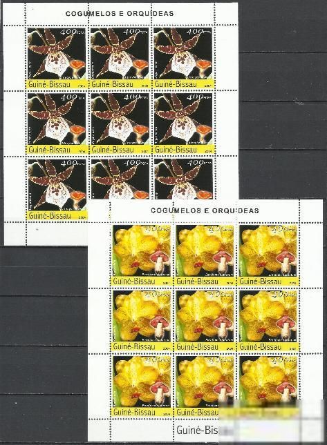Гвинея-Бисау 2004 грибы флора орхидеи 6Клб А - фото фото фото 1