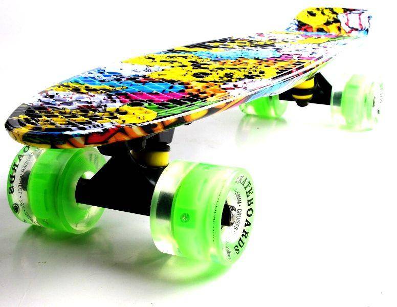Penny Board "Fish" Joker Светящиеся колеса (PFO021) - фото фото фото 2
