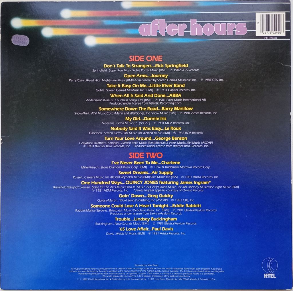 VARIOUS  After Hours  (The Chart Soaring Hits Of Today)  LP EX-/EX - фото фото фото 1