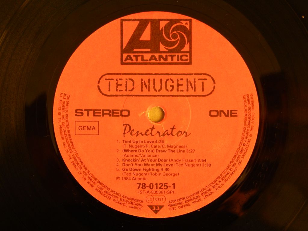 Ted Nugent ‎– Penetrator  (Atlantic ‎– 78-0125-1, Germany) EX+/EX+ - фото фото фото 3